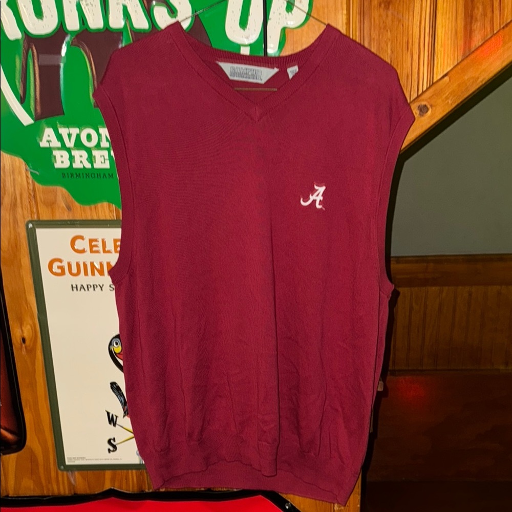 Campus Specialists XL Alabama Crimson Sleeveless Sweater with Logo Y2K